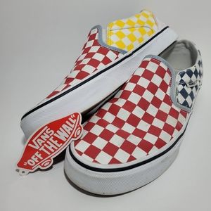 Vans Colourblock Checker Slip On Shoes